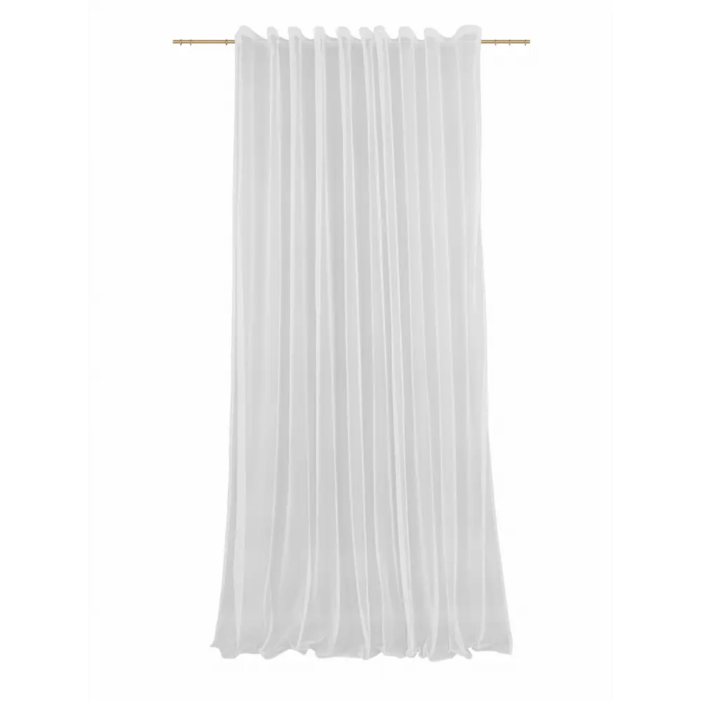 Тюль на ленте Baccarat 250x280 см цвет белый MIAMOZA STLM-2119710 - Вид №1