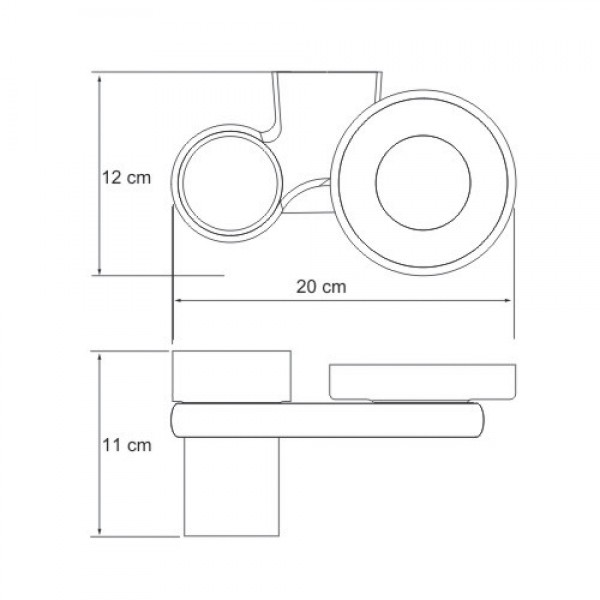 Держатель для стакана и мыльницы WasserKRAFT (Германия) Berkel 6826 sun-id-561166 - Вид №1