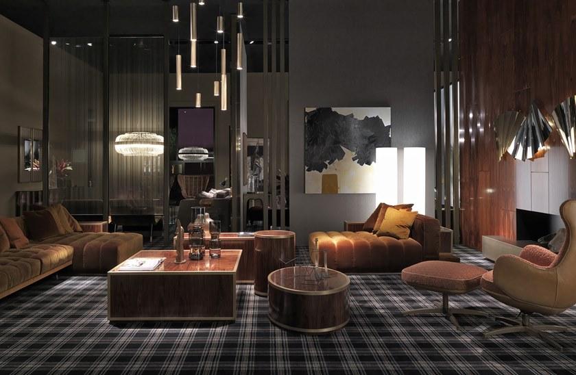 Gianfranco Ferré Home Низкий круглый деревянный журнальный столик Connor sun-id-1425030 - Вид №2