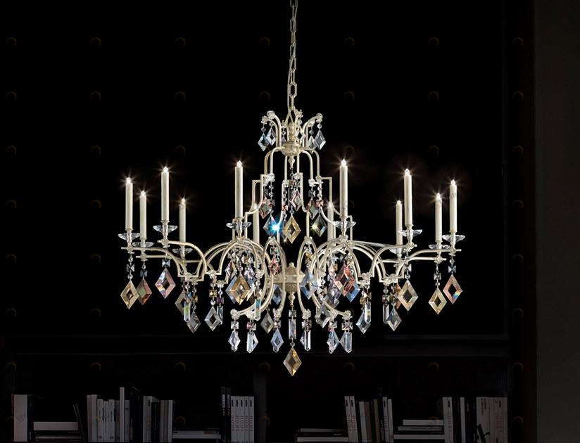 Masiero Люстра прямого света из окрашенного металла с кристаллами Lizzi sun-id-1425951