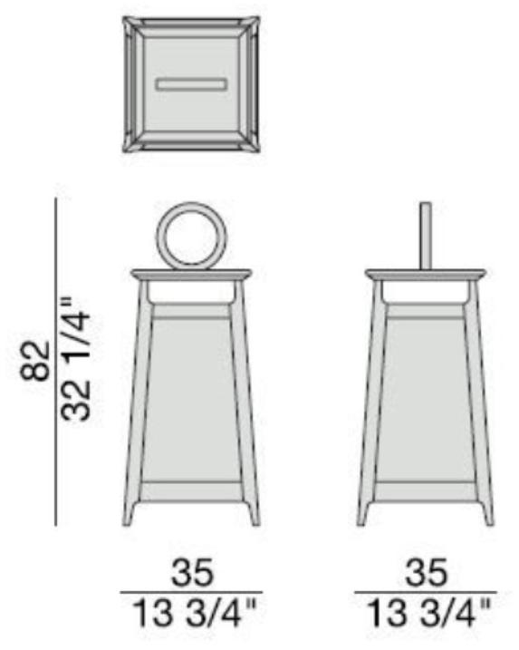 Porada Торшер для улицы из орехового дерева Iron sun-id-1385659 - Вид №1