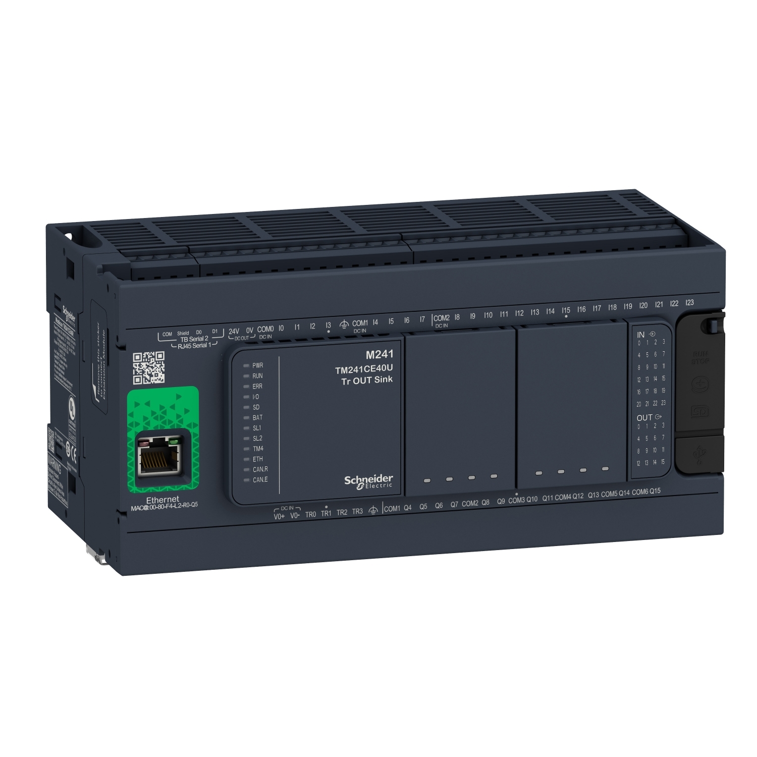 TM241CE40R БАЗОВЫЙ БЛОК M241-40IO РЕЛЕ ETHERNET Schneider Electric 