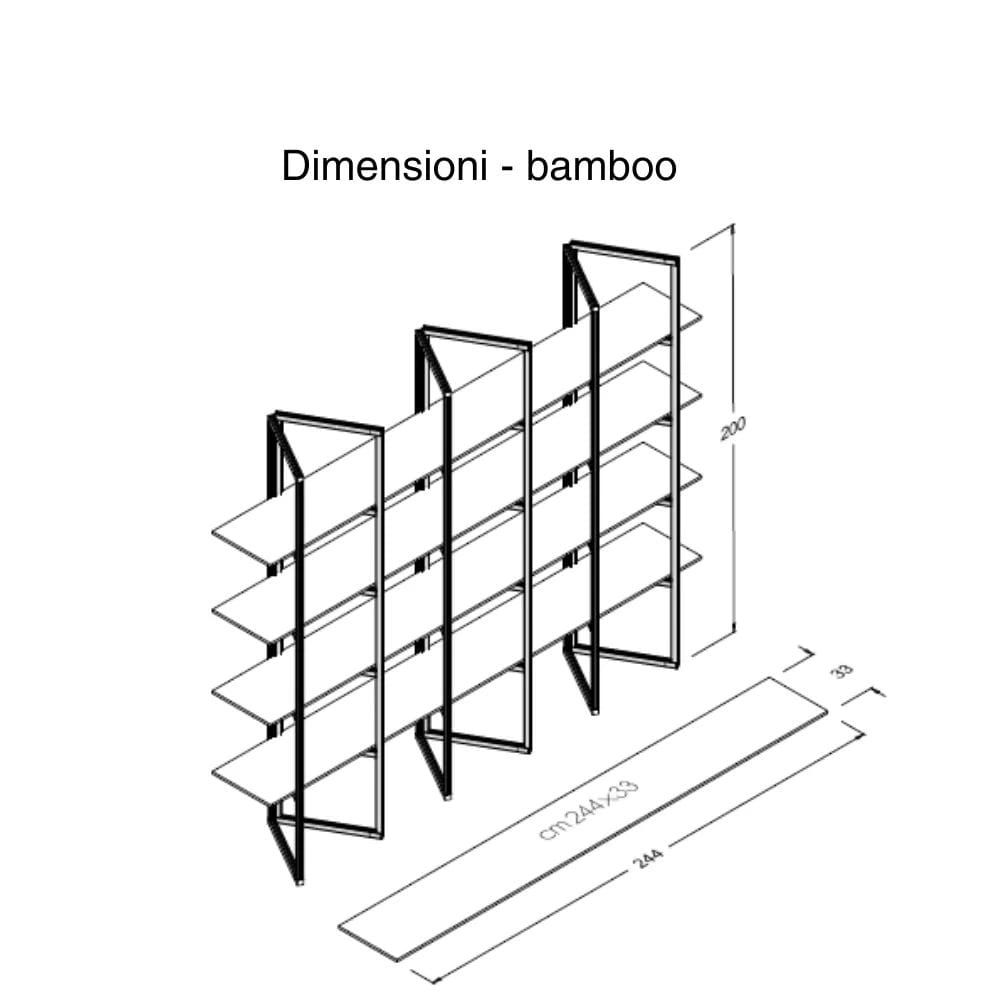 Самонесущая настенная Книжная полка из алюминия и дерева STUDIO T Ecodesign ARCH-00090930 - Вид №11