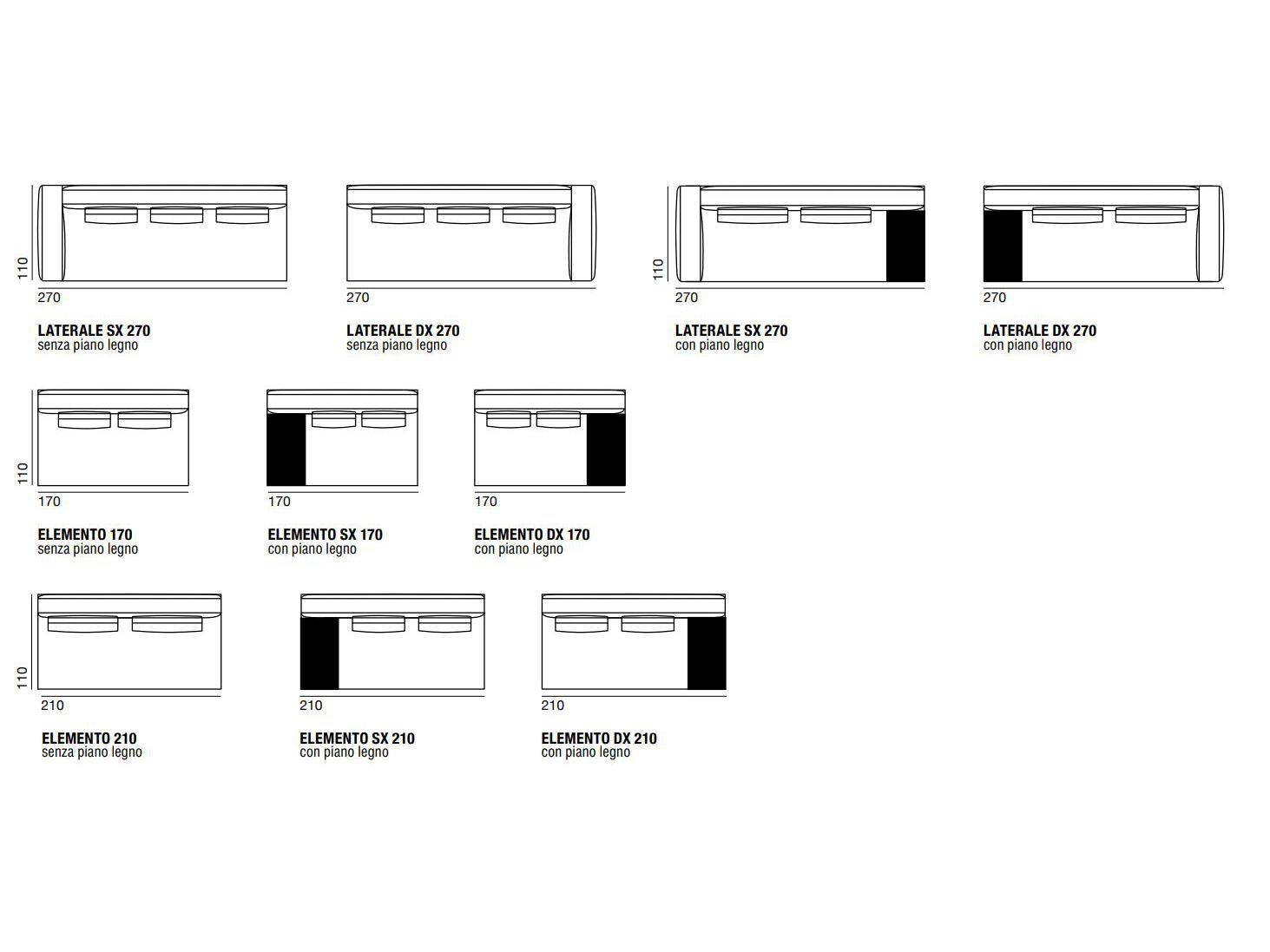 Модульный тканевый диван Verzelloni MARTIN ARCH-00047107 - Вид №24