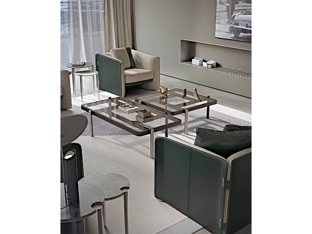 Прямоугольный стеклянный журнальный столик Turri VISION ARCH-00138650 - Вид №1