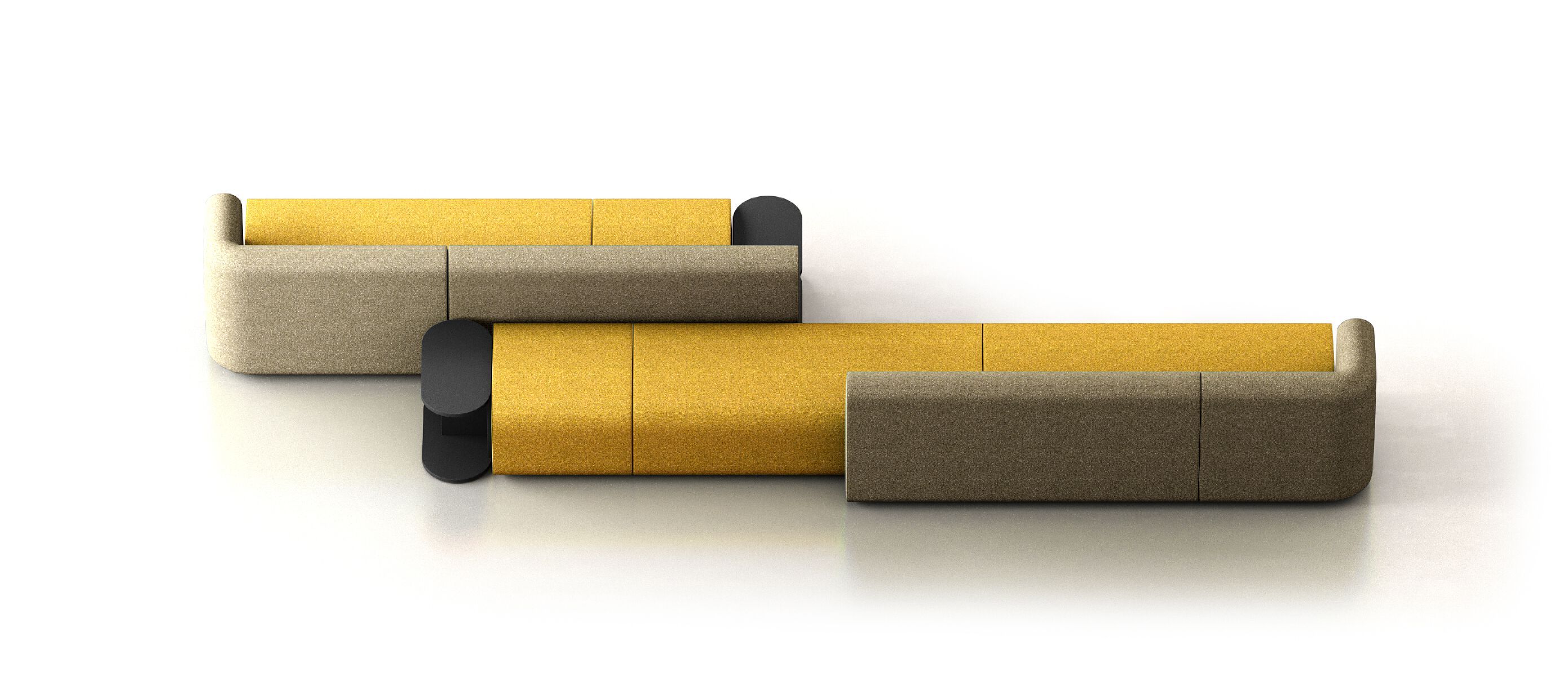 3-местный тканевый модульный контрактный диван Leyform Noà ARCH-00117711 - Вид №1