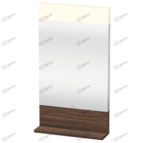 VE751002121 Vero Зеркало с полочкой внизу Орех темный декор Duravit