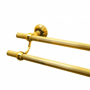 C39-509 C39-509 Настенный двойной полотенцесушитель АЛИЗЕ КАННЕЛЕ Cristal & Bronze ALIZÉ CANNELÉ