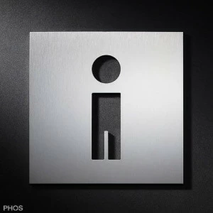 PS0301 Пиктограмма мужского туалета 16 х 16 см PHOS