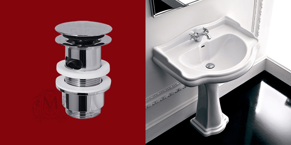 Донный клапан MIGLIORE с переливом ML.RIC-10.106.RA - медь, 'клик-клак'  - Вид №3