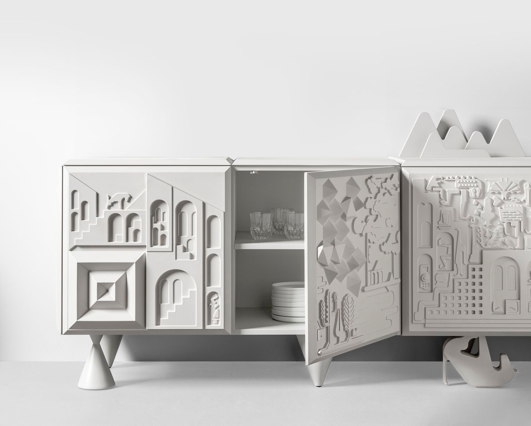 Шкаф из МДФ с распашными дверями BD Barcelona TOUT VA BIEN ARCH-00070517 - Вид №8