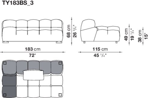 Модульный тканевый диван B&B Italia Tufty Time ARCH-00125265 - Вид №18