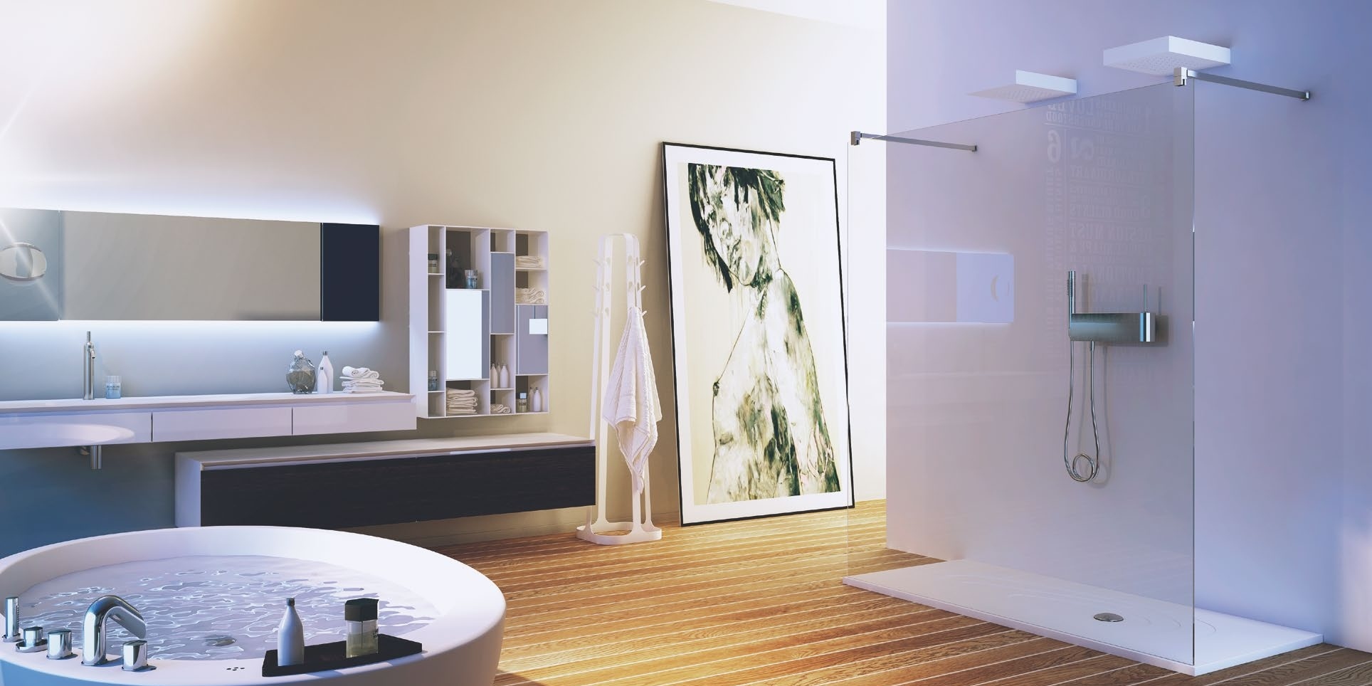 Moma Design Душевая лейка настенная Shower Wall белая SHWA5030 - Вид №3