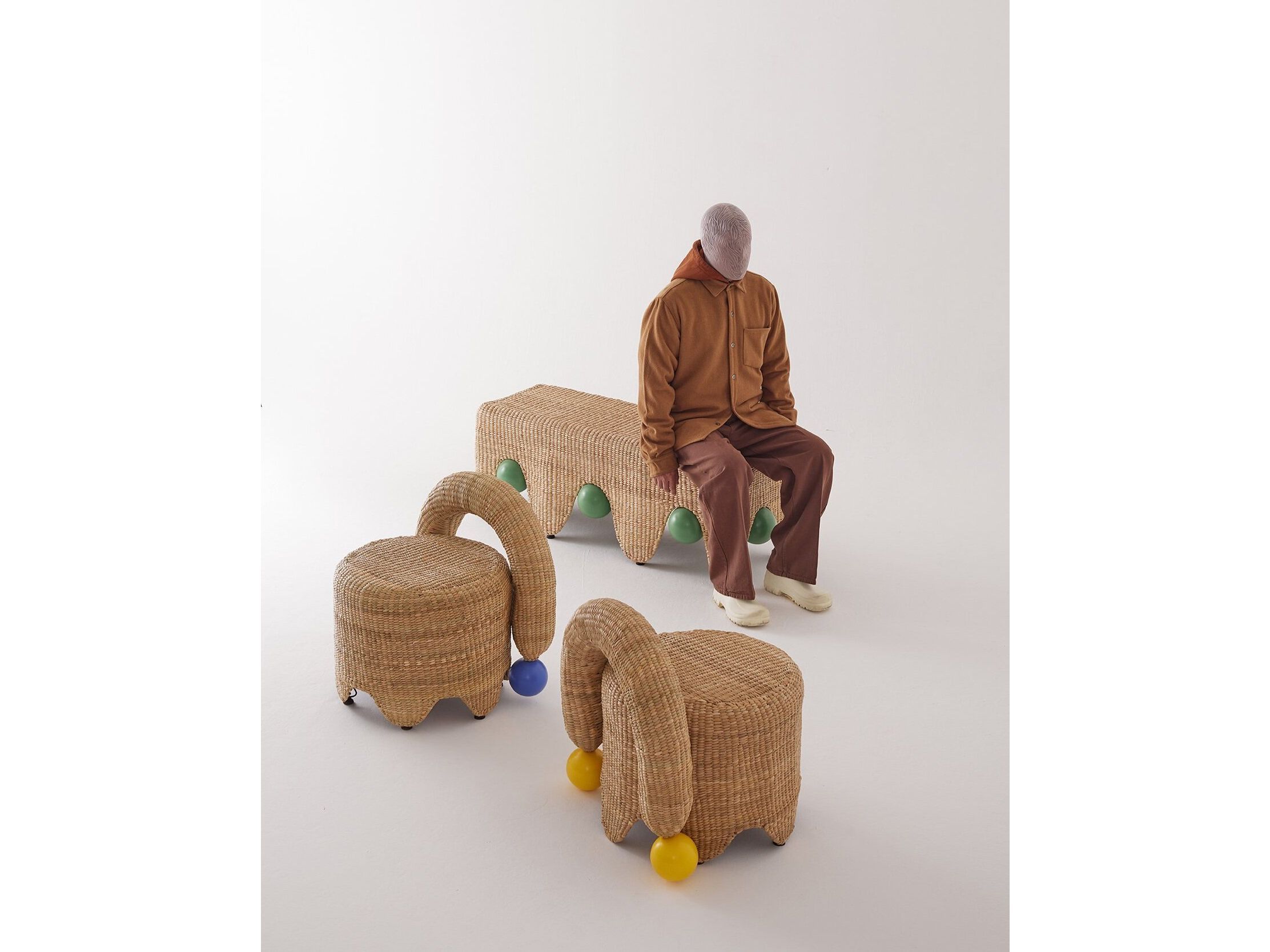 Низкий стул из волокна Chuspata LO Contemporary JOLGORIO ARCH-00148527 - Вид №3