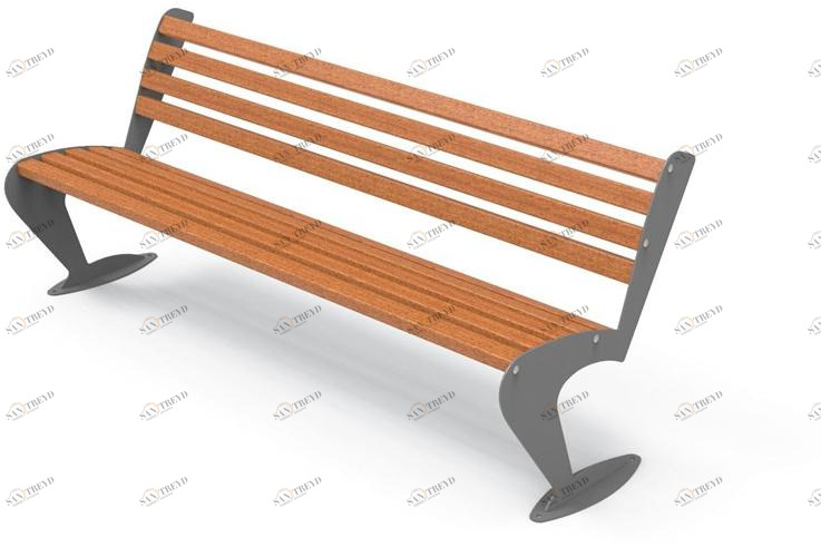 City Design Деревянная скамейка со спинкой Albatros Albatros - sw, swb