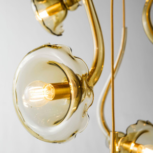 Подвесной светильник из дутого стекла