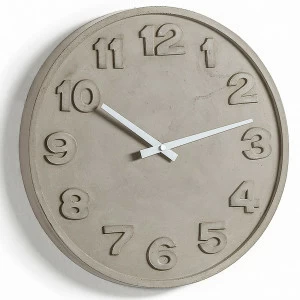 Часы настенные цемент круглые Walso от La Forma LA FORMA ДИЗАЙНЕРСКИЕ 344236 Серый