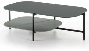 Kendo Mobiliario Низкий прямоугольный журнальный столик с журнальной полкой Exo