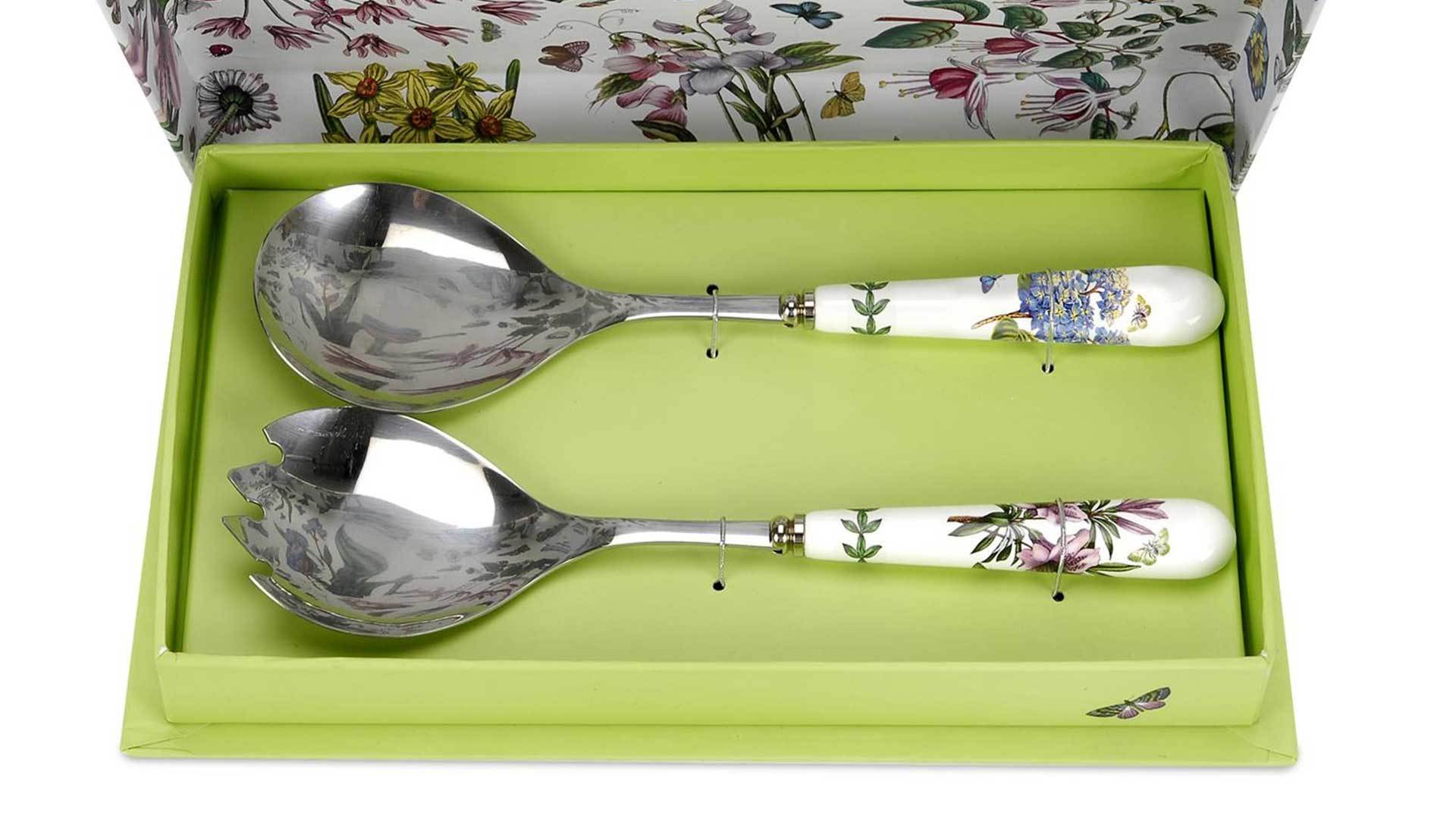 10568452 Portmeirion Набор сервировочных предметов для салата Portmeirion Ботанический сад 25см, сталь нержавеющая, 2шт, Сталь нержавеющая  - Вид №1