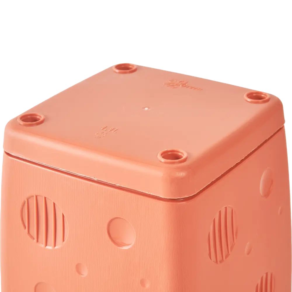 Горшок цветочный Engreen Microcosm 11.3x11.3x11.5 см v1.1 л пластик коричневый INGREEN STLM-2202240 - Вид №3