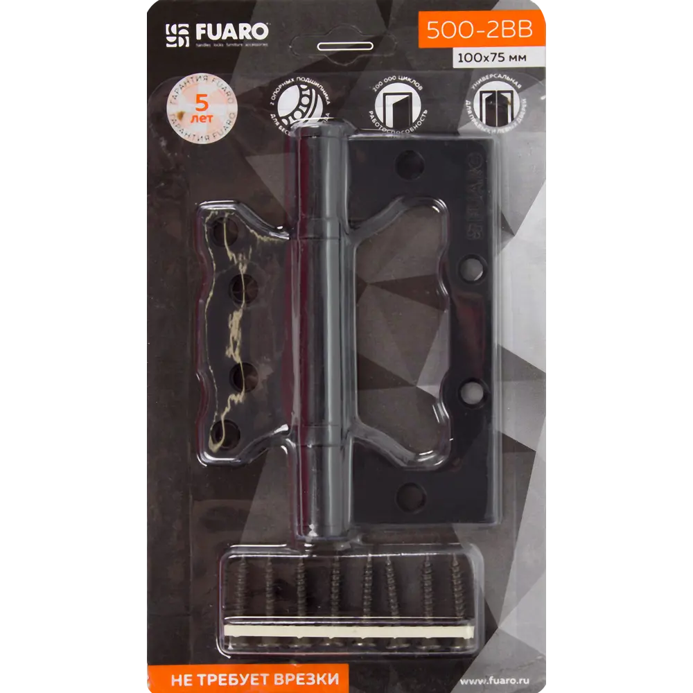 FUARO Петля безврезная для деревянных дверей 100×51 мм матовый черный 82105960 Home STLM-0019055 - Вид №5