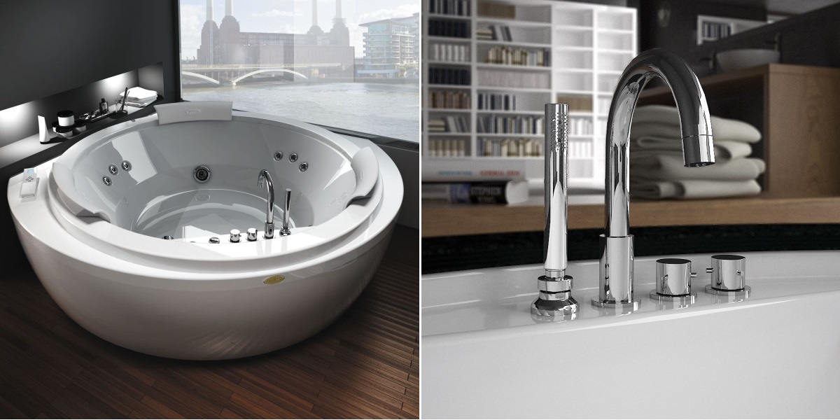 Ванна угловая с гидромассажем "TOP AQS" Nova Corner 9Q43-555A Jacuzzi 9Q43555A - Вид №1