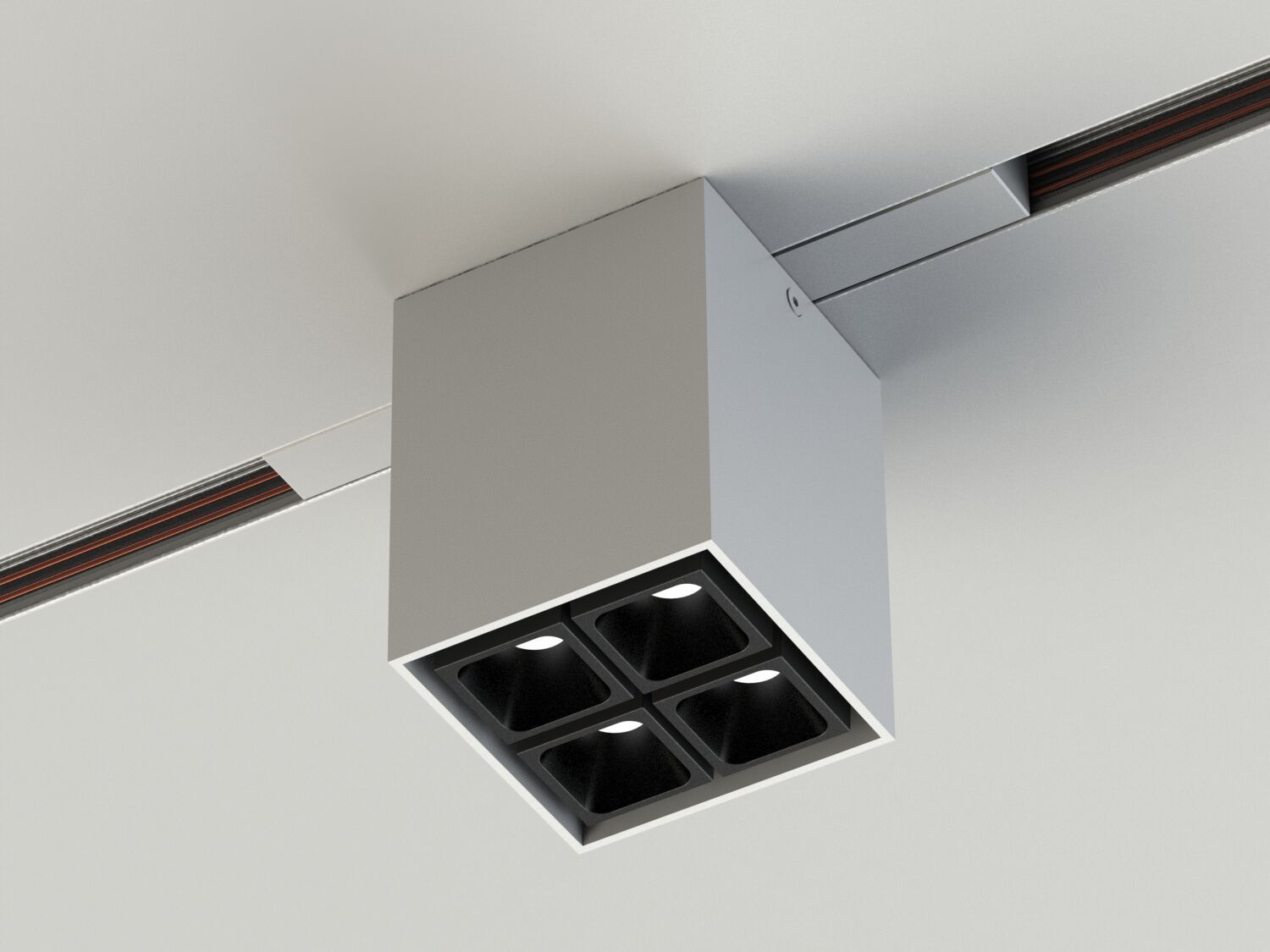 Алюминиевый утопленный квадратный светодиодный прожектор Lucifero's Mini Track-included ARCH-00077247 - Вид №1