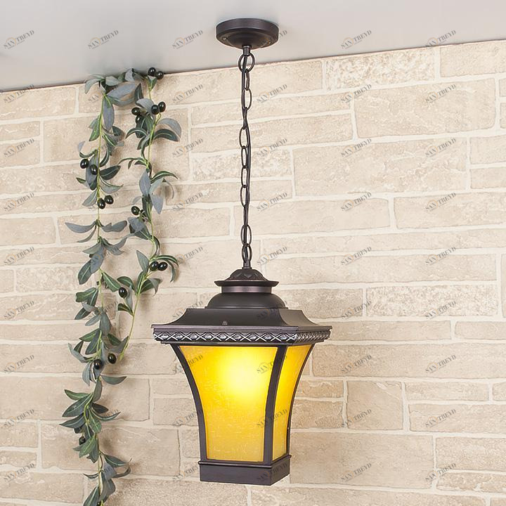 Уличный подвесной светильник Elektrostandard Libra H венге 4690389064760 ELEKTROSTANDARD LIBRA 273353 Желтый