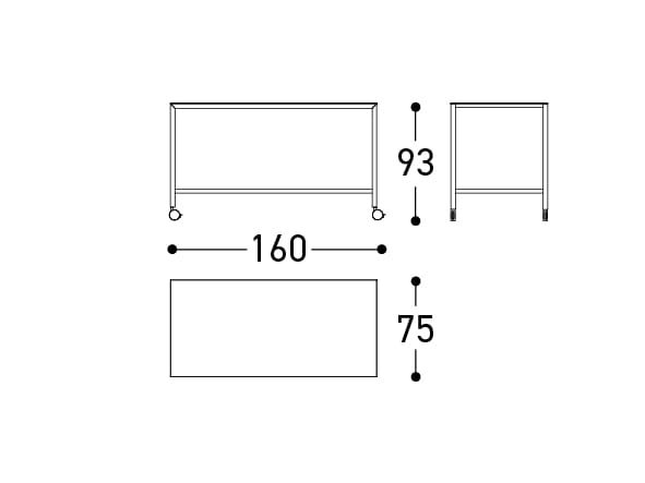 Прямоугольный алюминиевый стол Varaschin Outdoor Cooking ARCH-00146880 - Вид №4
