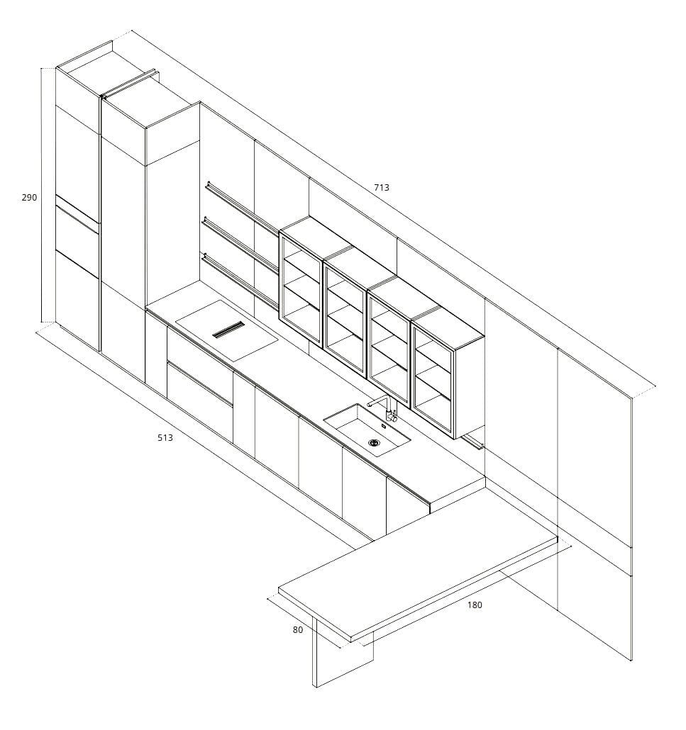 Встроенная кухня Febal Casa Modula ARCH-00033216 - Вид №59