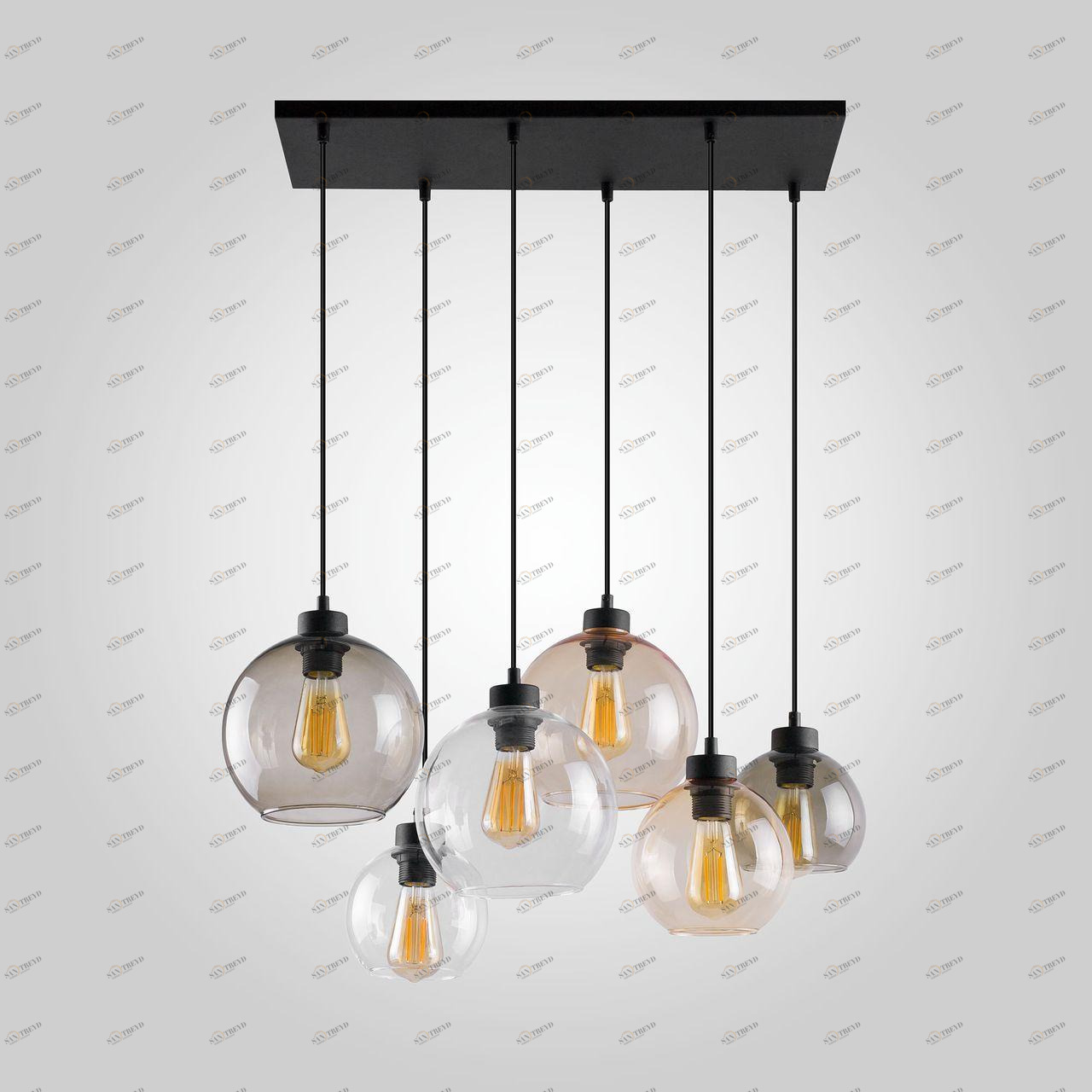 Подвесной светильник черный Cubus 2601 TK LIGHTING ДИЗАЙНЕРСКИЕ, CUBUS 00-3889999 Прозрачный;черный 