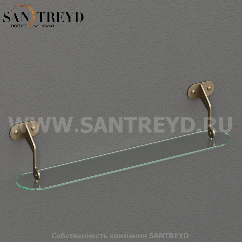 741993 Полочка из стекла 60 см, цвет Бронзовый Kerasan ACCESSORIES Италия 