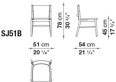 B&B Italia Стул из дерева и кожи Jens Sj51b - Вид №2