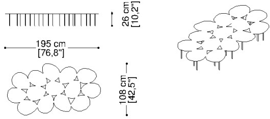 ERBA ITALIA Низкий овальный журнальный столик sun-id-1377531 - Вид №10