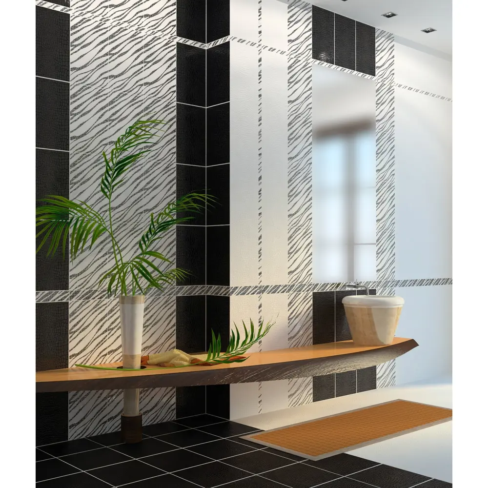 Плитка настенная Golden Tile Кайман 25x40 см 1.6 м² цвет чёрный 82958351 STLM-2056356 - Вид №3