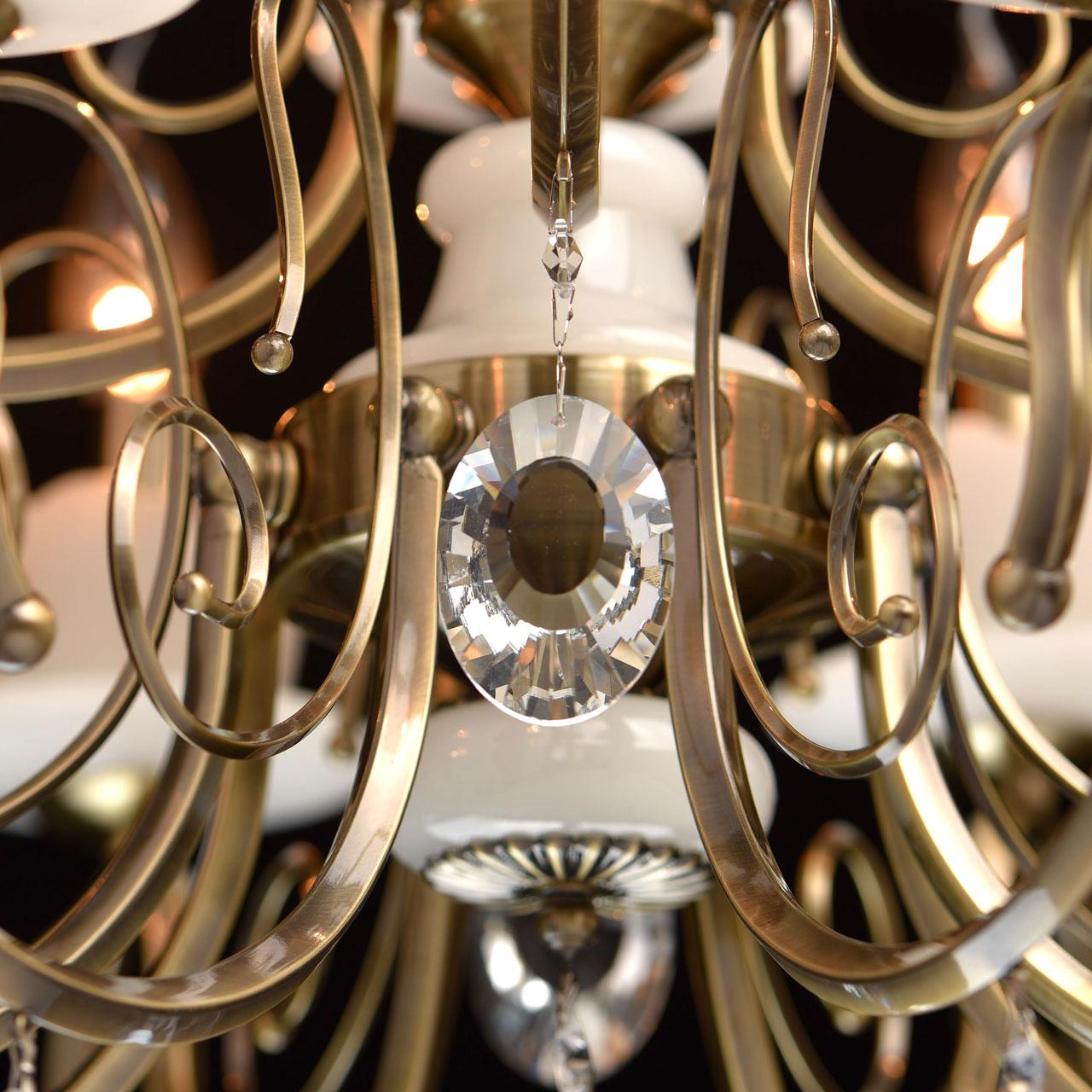 Подвесная люстра MW-Light Свеча 32 683011112 MW-LIGHT ДИЗАЙНЕРСКИЕ, СВЕЧА 186713 Бронза  - Вид №1