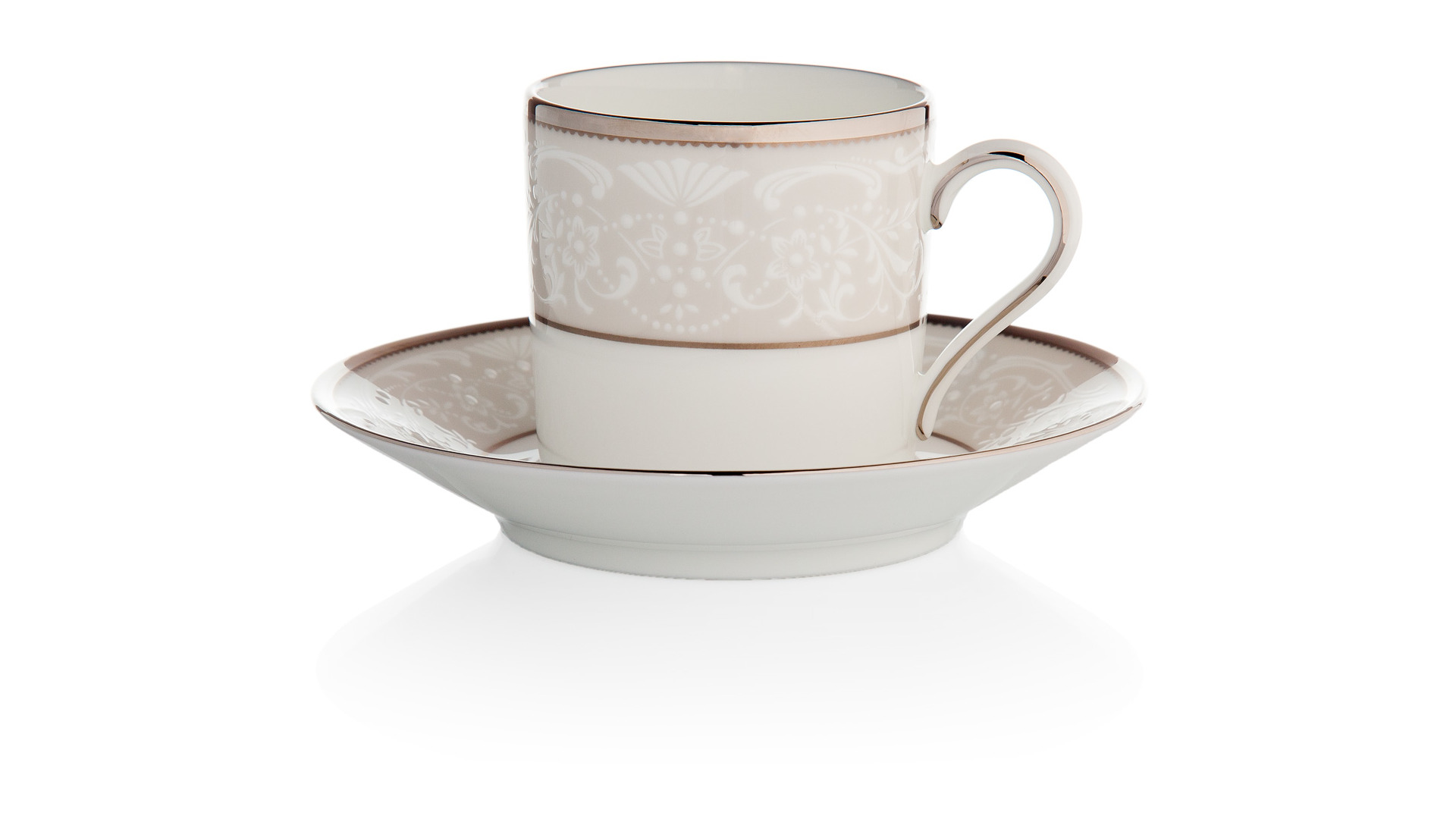 10676107 Noritake Сервиз кофейный Noritake Серебряный дворец на 6 персон 21 предмет, фарфор Фарфор костяной  - Вид №4