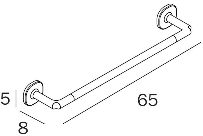 INDA® Вешалка для полотенец из латуни Ellepi A4418a/b/c/d - Вид №4