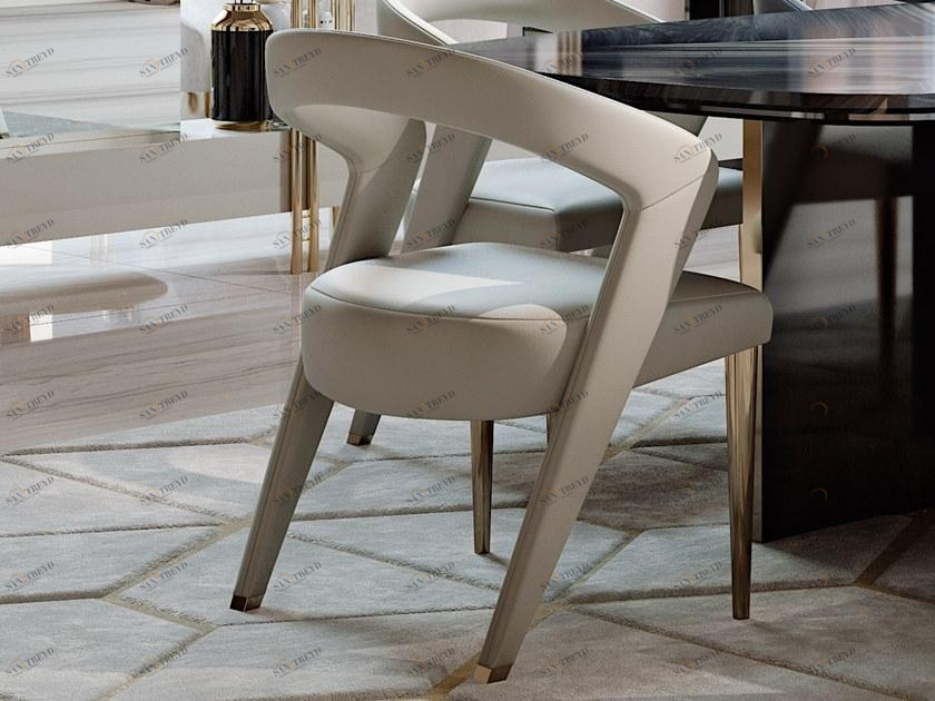 Bizzotto Мягкое кожаное кресло с подлокотниками Wave sun-id-1449145