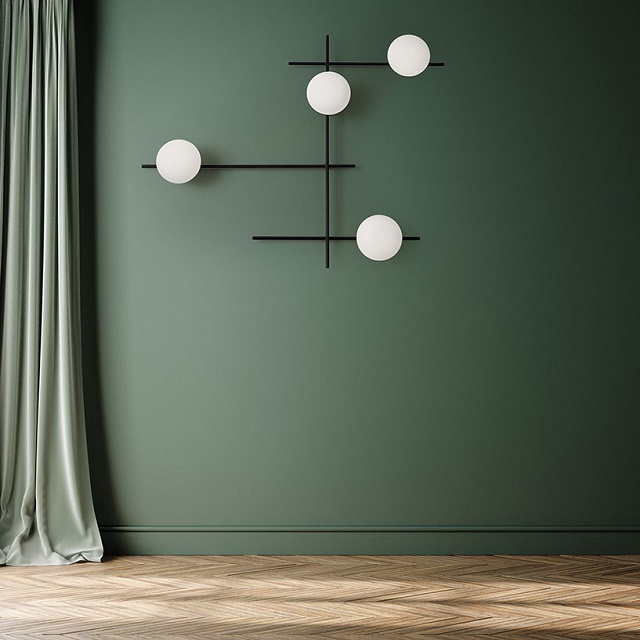 Miloox 1744.177 Настенный светильник с черным каркасом MIKADO. - Вид №4