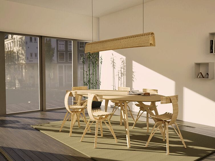 Бамбуковый подвесной светильник Bcompact Kerf ARCH-00072671