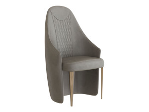 Кожаный стул с подлокотниками