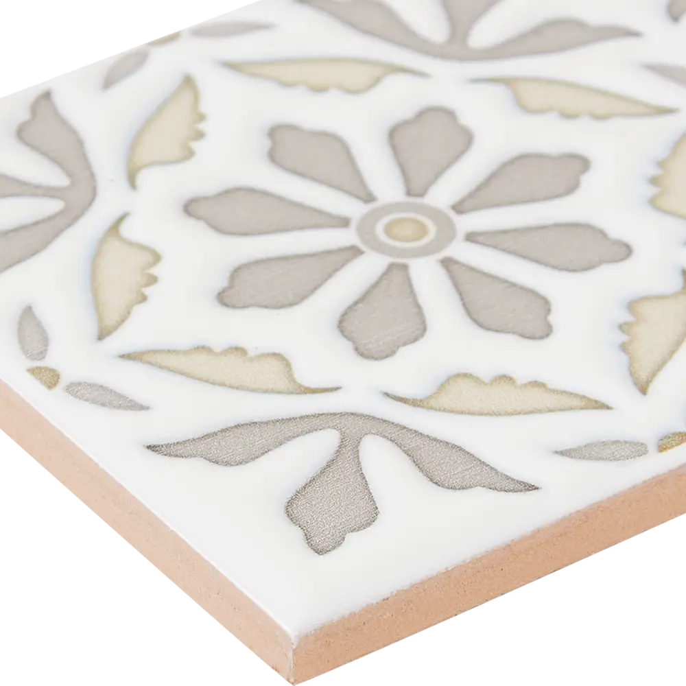 Декор настенный Kerama Marazzi Клемансо серо-бежевый 7,4×15 см 86360093 STLM-0946387 - Вид №1