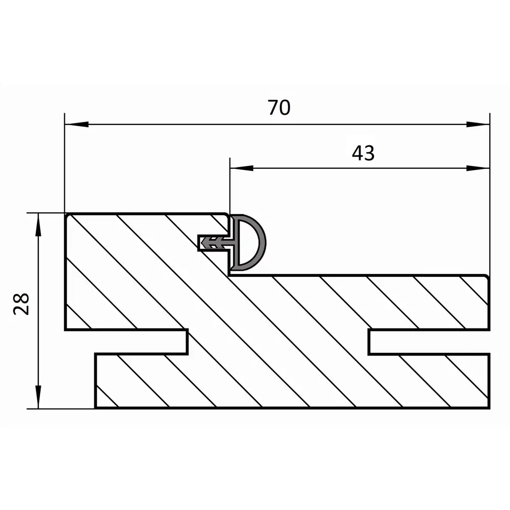 Брус Лестер 2100х70х28 мм цвет ясень жемчужный BELWOODDOORS STLM-2116890 - Вид №2