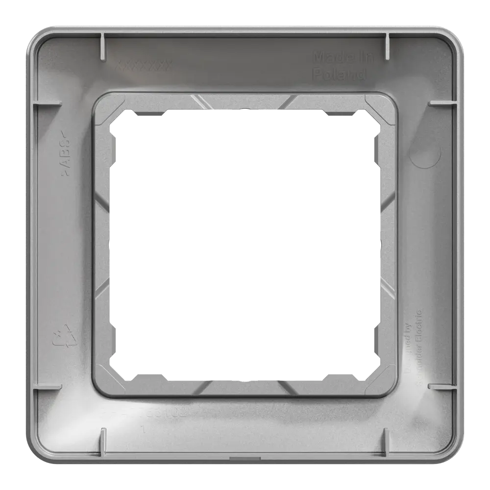 Рамка для розеток и выключателей Systeme Electric Sedna Design 1 пост, цвет алюминий STLM-2051810 - Вид №2