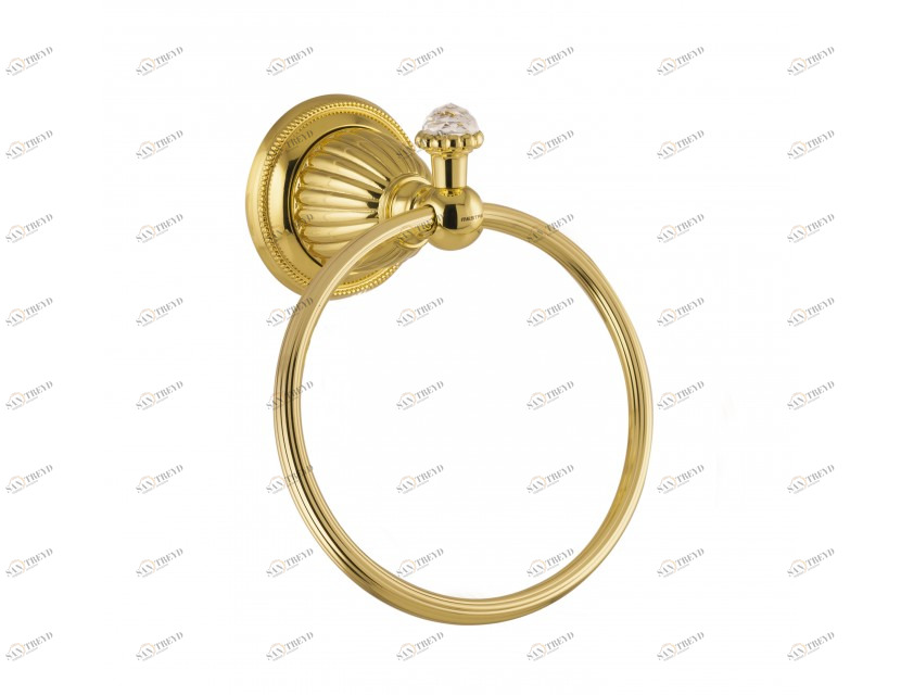 033273.000.01 Кольцо для полотенца 165мм с кристаллами сваровски Золото 24К Mestre Artica