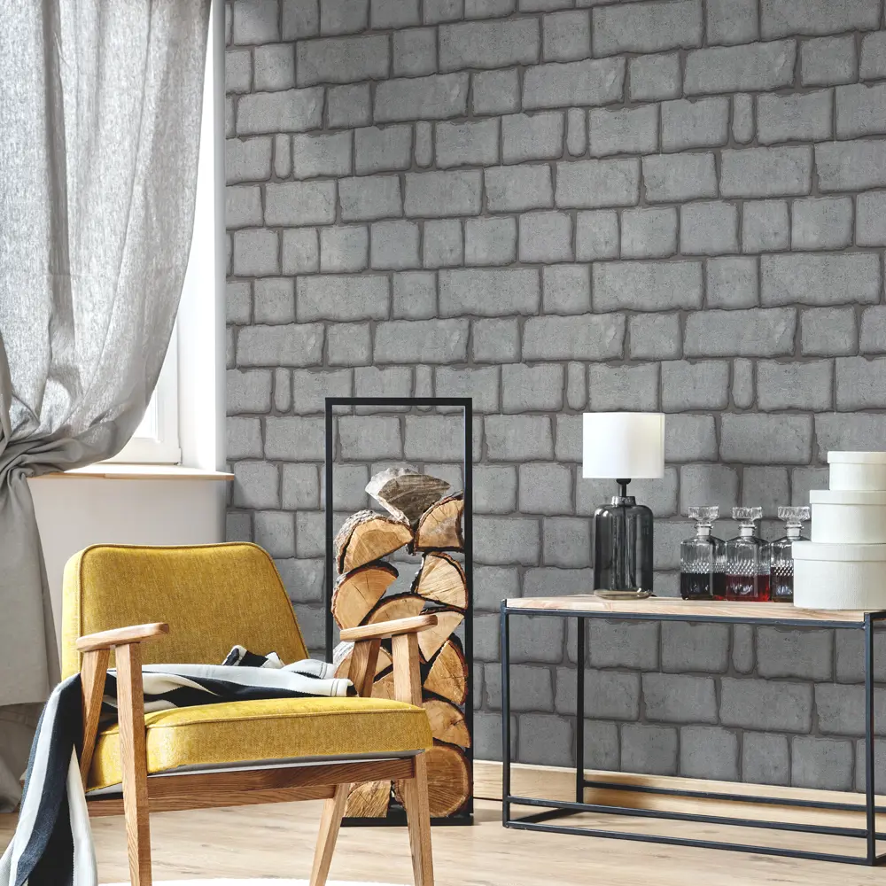 Обои виниловые Аспект Ру Бруклин серые 1.06 м 70312-14 STLM-2099064 - Вид №3