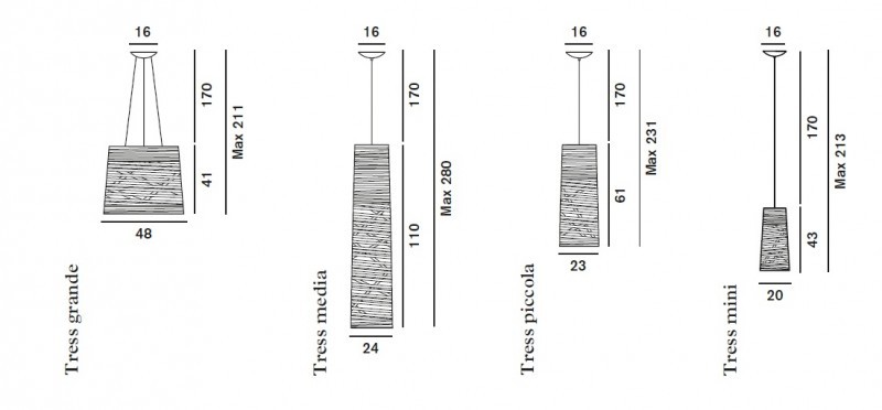 Foscarini 182027 10 TRESS SOSP PIC BIAN подвес 90745 - Вид №2