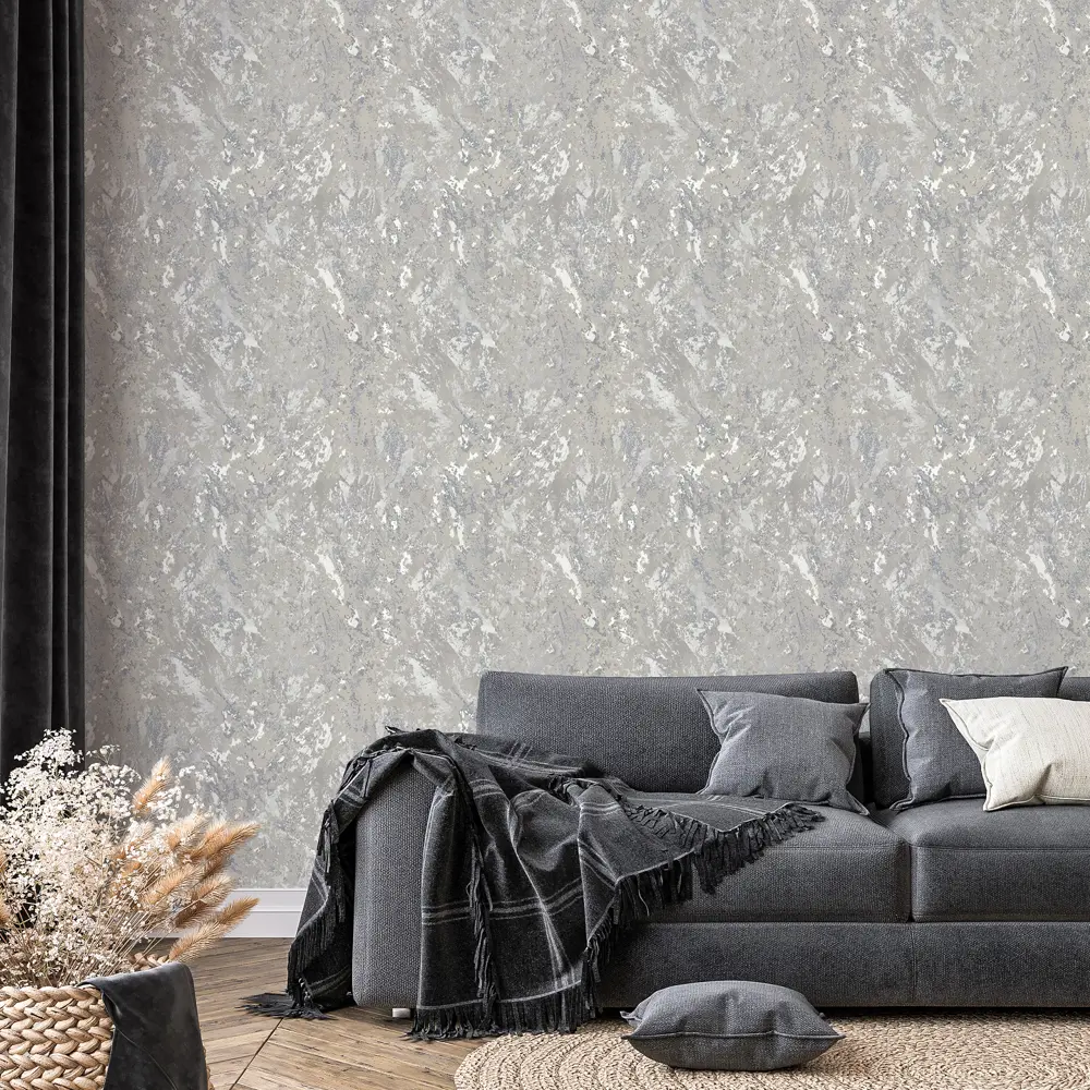 Обои флизелиновые Inspire Flow темно-серые 1.06 м Moon 4 STLM-2170171 - Вид №3
