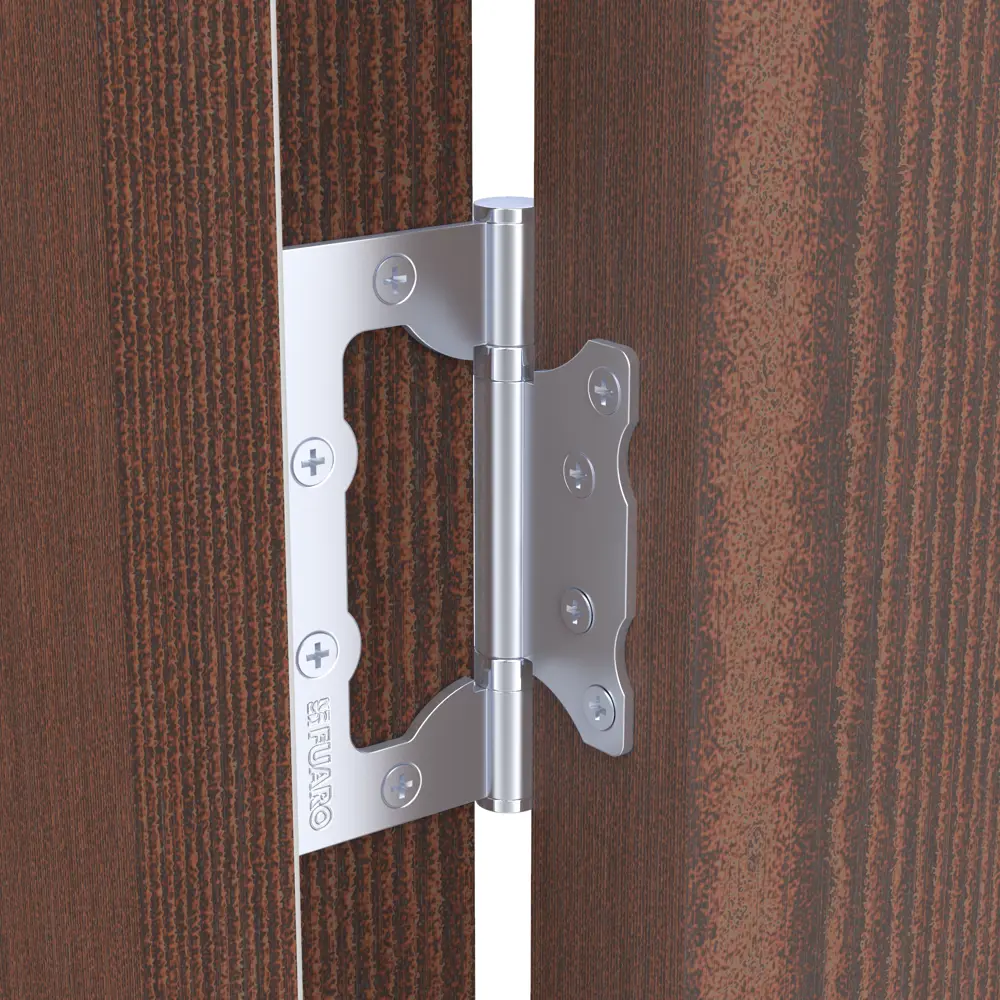 82105962 Петля без врезки N100500/2BB-PC/BL 100x75x2.5 мм сталь цвет перламутровый хром STLM-0019057 FUARO Home - Вид №4